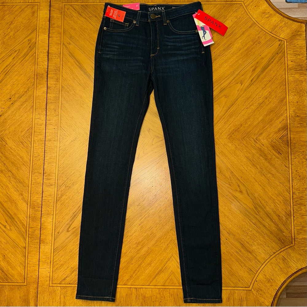 Spanx Jeans Womens Size 27 The Slim-X Skinny Dark Wash Shaping NWT
